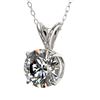 Image 2 : 1.05 CTW Certified H-SI/I Quality Diamond Solitaire Necklace 10K White Gold - REF-147M2H - 36759