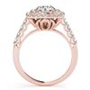 Image 5 : 2.05 CTW Certified VS/SI Diamond Solitaire Halo Ring 18K Rose Gold - REF-447H8A - 27103