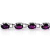 Image 2 : 6.10 CTW Amethyst Bracelet 10K White Gold - REF-40W4F - 13585
