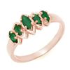 Image 1 : 0.50 CTW Emerald Ring 14K Rose Gold - REF-21A5X - 13142