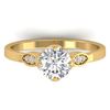 1.05 CTW Certified VS/SI Diamond Solitaire Art Deco Ring 14K Yellow Gold - REF-278A8X - 30563