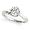 Image 2 : 0.75 CTW Certified VS/SI Diamond Bypass Solitaire 2Pc Wedding Set 14K White Gold - REF-171M6H - 3176