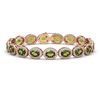 Image 1 : 21.71 CTW Tourmaline & Diamond Halo Bracelet 10K Rose Gold - REF-338X9T - 40623