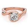 Image 1 : 1.15 CTW Certified VS/SI Diamond Solitaire Ring 18K Rose Gold - REF-381Y3K - 27457