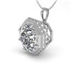 1 CTW VS/SI Diamond Solitaire Necklace 18K White Gold - REF-284F3N - 35994