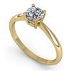 Image 2 : 0.54 CTW VS/SI Diamond Engagement Designer Ring 18K Yellow Gold - REF-100W8F - 32386