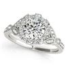 1 CTW Certified VS/SI Diamond Solitaire Halo Ring 18K White Gold - REF-159Y3K - 26530