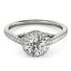 1.5 CTW Certified VS/SI Diamond Solitaire Halo Ring 18K White Gold - REF-392Y2K - 26991
