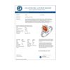 Image 2 : 1.0 CTW Orange Sapphire & Diamond Ring 10K White Gold - REF-26N9Y - 10366