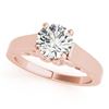 Image 1 : 1 CTW Certified VS/SI Diamond Solitaire Wedding Ring 18K Rose Gold - REF-301H4A - 27784