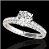 Image 1 : 1.5 CTW H-SI/I Certified Diamond Solitaire Ring 10K White Gold - REF-245K5W - 34862