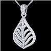 Image 2 : 1.25 CTW Micro Pave VS/SI Diamond Necklace Designer 18K White Gold - REF-114A8X - 21285