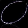Image 2 : 34 CTW Tanzanite & VS/SI Diamond Eternity Tennis Necklace 10K Rose Gold - REF-281W8F - 21605