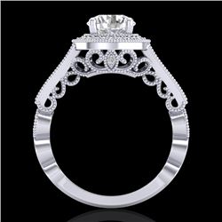 1.91 CTW VS/SI Diamond Art Deco Ring 18K White Gold - REF-543Y6K - 36974