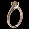 Image 4 : 1.23 CTW Certified Intense Yellow SI Diamond Solitaire Ring 10K Rose Gold - REF-191T3M - 36542