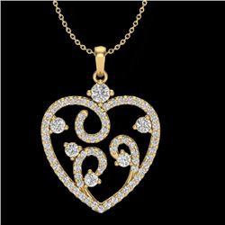 1.15 CTW Micro Pave VS/SI Diamond Designer 14K Yellow Gold - REF-89M6H - 20391