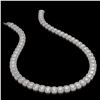 Image 2 : 40.3 CTW Emerald Cut Diamond Designer Necklace 18K White Gold - REF-8402M2H - 42785