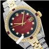 Image 1 : Rolex Men's Two Tone 14K Gold/SS, QuickSet, Diam Dial & Diam/Ruby Bezel - REF-557M4F