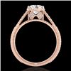 Image 1 : 1.25 CTW VS/SI Diamond Solitaire Art Deco Ring 18K Rose Gold - REF-330A2X - 36906