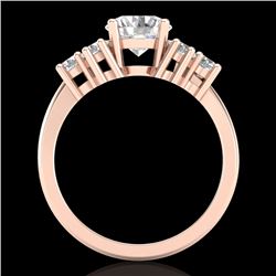 2.1 CTW VS/SI Diamond Solitaire Ring 18K Rose Gold - REF-465Y2K - 36942