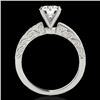 Image 2 : 1.43 CTW H-SI/I Certified Diamond Solitaire Antique Ring 10K White Gold - REF-180W2F - 34612