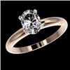 Image 2 : 1.25 CTW Certified VS/SI Quality Oval Diamond Solitaire Ring 10K Rose Gold - REF-370W8F - 32914