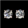 Image 1 : 1.04 CTW Certified H-SI/I Quality Diamond Solitaire Stud Earrings 10K Rose Gold - REF-94K5W - 36573