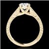 Image 2 : 1 CTW H-SI/I Certified Diamond Solitaire Ring 10K Yellow Gold - REF-152M8H - 35184