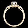 Image 2 : 1.36 CTW H-SI/I Certified Diamond Solitaire Ring 10K Yellow Gold - REF-169W3F - 35324