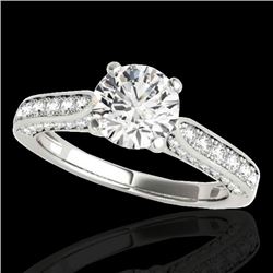 1.6 CTW H-SI/I Certified Diamond Solitaire Ring 10K White Gold - REF-263F6N - 34916