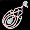 Image 1 : 6.40 CTW Topaz & Micro Pave VS/SI Diamond Designer Earrings 14K Rose Gold - REF-303H5A - 22432