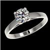 Image 2 : 1.03 CTW Certified H-SI/I Quality Diamond Solitaire Engagement Ring 10K White Gold - REF-199M5H - 36