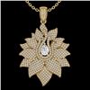 Image 2 : 3 CTW Micro Pave VS/SI Diamond Designer Necklace 18K Yellow Gold - REF-347Y3K - 22560