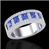 Image 2 : 1.75 CTW Tanzanite & Micro Pave VS/SI Diamond Inspired Ring 10K White Gold - REF-64M4H - 20831