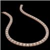 Image 2 : 36.30 CTW Princess Diamond Designer Necklace 18K Rose Gold - REF-6619X3T - 42633