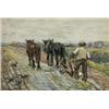 Image 1 : James William Booth, RCA(1867-1953)The Plough Team, signed lower left "J W Booth, RCA", crayon with.