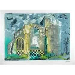 John Piper, OM, CH (British, 1903-1992) Chapel, signed lower right in pencil "John Piper" and number