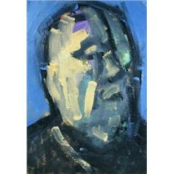 Thomas Newbolt (English, b.1951) Head, inscribed on the reverse "Thomas Newbolt, Head, 1986", oil o.