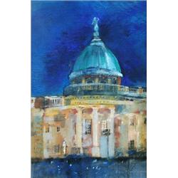 Anne Mendelow (British, b.1945) The Michaela Library, Glasgow, signed lower right "Anne Mendelow",..