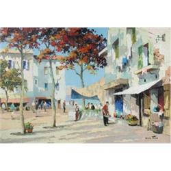 C R Doyly-John (1906-1993) Juan Les Pins, South of France, signed lower right "Doyly-John", oil on..