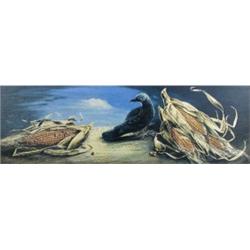 Stuart Armfield (British, 1916-1999) Jackdaw and Cobcorn, signed lower left "Stuart Armfield", oil..