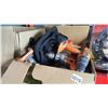Image 1 : RIDGID CORDLESS DRILLS AND BOX OF TOOLS AND FILTER