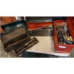 4 TOOLBOXES WITH CONTENTS