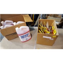 CASE OF NEW SCREW DRIVERS AND CASE OF NEW WINTER PROOF RV PLUMBING FLUID