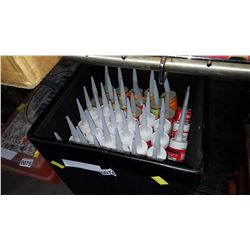 BLACK BIN OF NEW CAULK