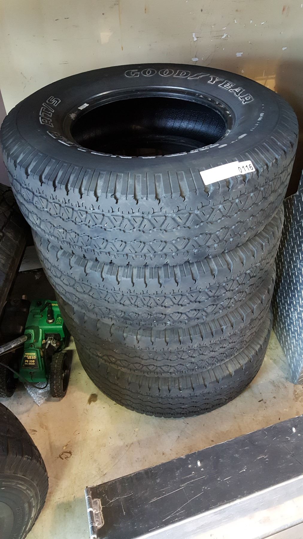 SET OF FOUR GOODYEAR WRANGLER RTS 255/70R16 TIRES 40 PERCENT TREAD