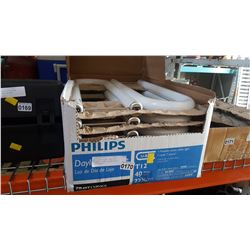 BOX OF PHILLIPS DAYLIGHT DELUXE U BENT FLUORESCENT LIGHT TUBES