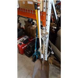 SHOVEL, POLE PRUNER, AND SQUEEGEE