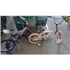 Image 1 : HUFFY PURPLE TINKER BELL BIKE WITH TRAINING WHEELS AND MY LITTLE PONY BIKE WITH TRAINING WHEELS