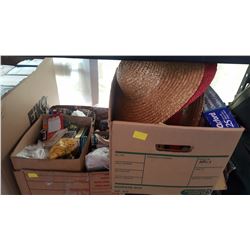 2 BOXES OF ARTS AND CRAFTS, AND ESTATE GOODS